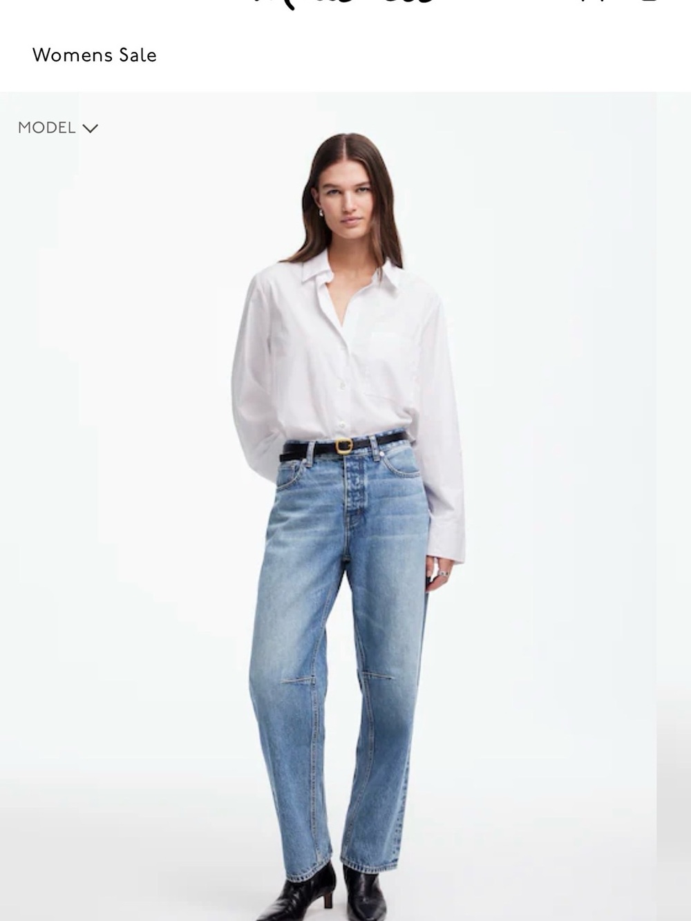 Madewell the darted barrel-leg Jean